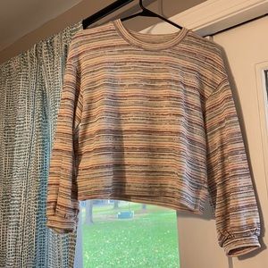 Madewell rainbow cropped sweater